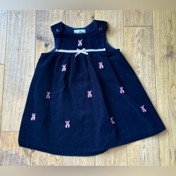 Rare Editions Ballet Slippers Corduroy Jumper Dress size 4T - Picture 1 of 10